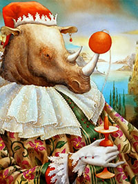 Rhinocéros Célibataire (41x33cm)